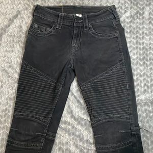 True Religion Moto Skinny Black 27